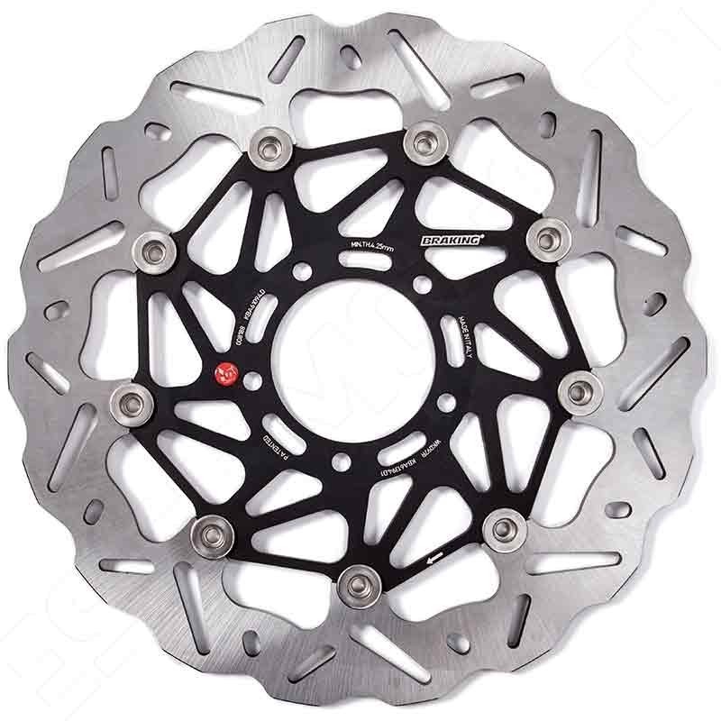 DISCO FRENO ANTERIORE FLOTTANTE BRAKING WAVE SK2 PER APRILIA TUONO 1000 V4 R / APRC 2011-2014 (DISCO SINISTRO) - WK001L