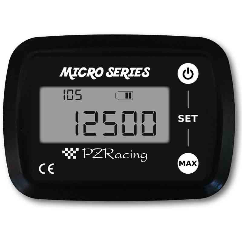 DIGITAL REV COUNTER AND TEMPERATURE INDICATOR - PZRACING MICRO SERIES