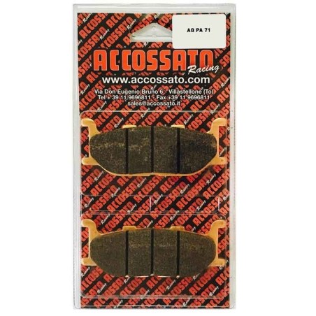 FRONT BRAKE PADS ACCOSSATO FOR YAMAHA XVS 650 DRAG STAR 1997-2006 - AGPA71