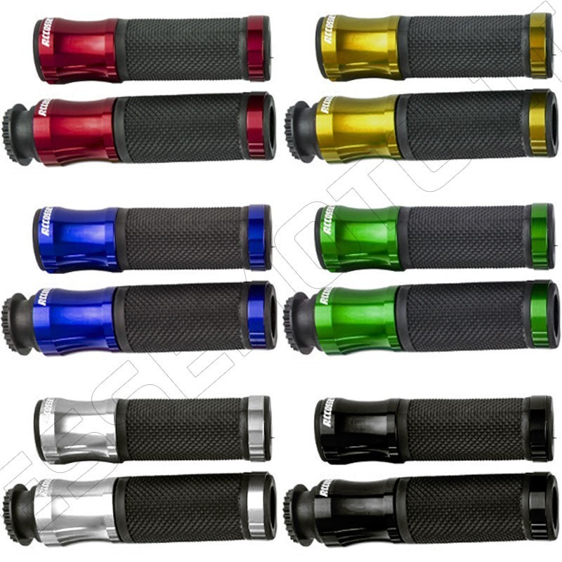 ACCOSSATO ALUMINUM GRIPS WITH GAS QUICK ADJUSTMENT - GR004